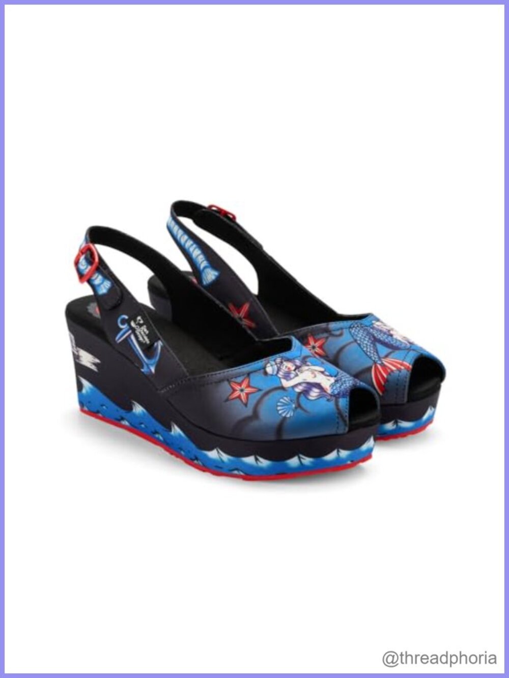 Women's Peep Toe Wedge Sandals Slingback